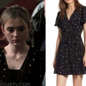 Paige Corinth Star Print mini wrap dress